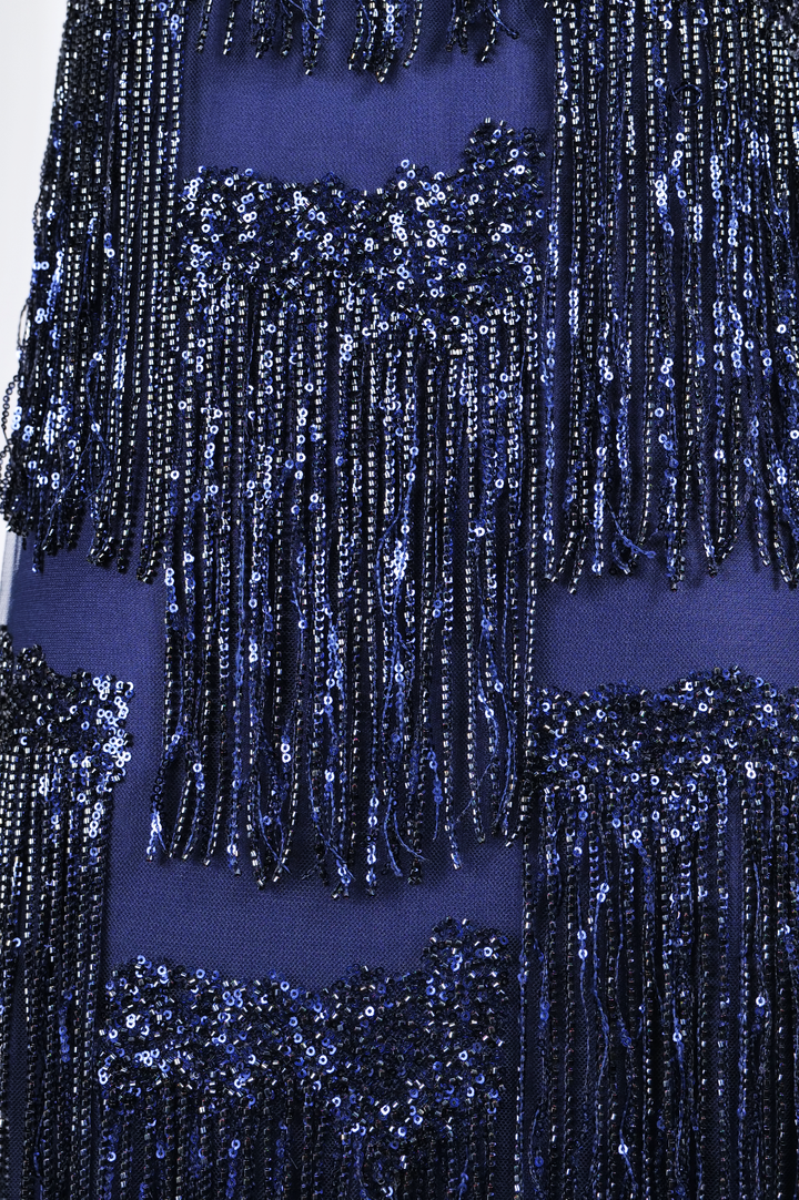 Beaded Fringe Maxi Dress