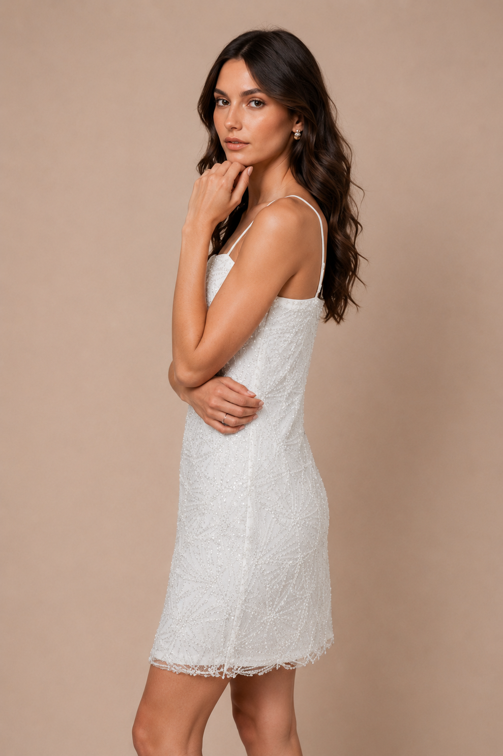 Geometric Sequin Party Dress