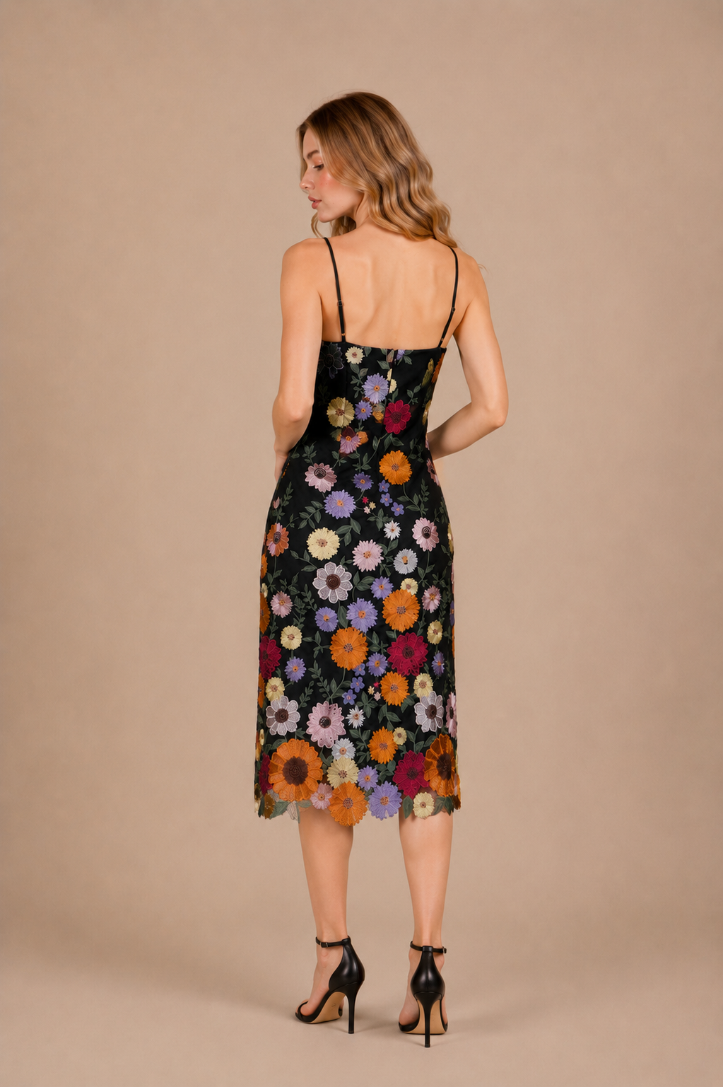 Bloomscape Embroidered Midi Dress