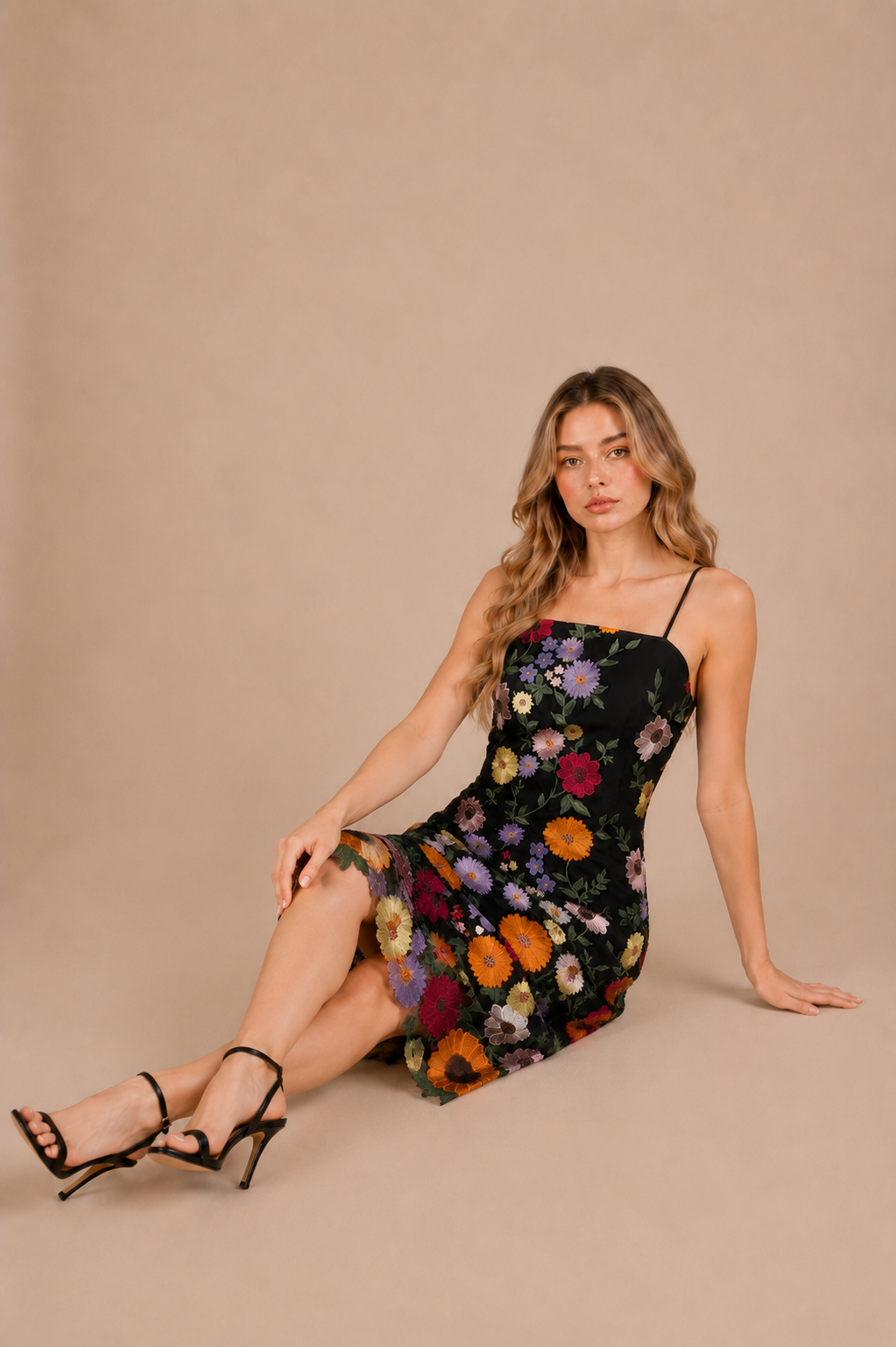 Bloomscape Embroidered Midi Dress