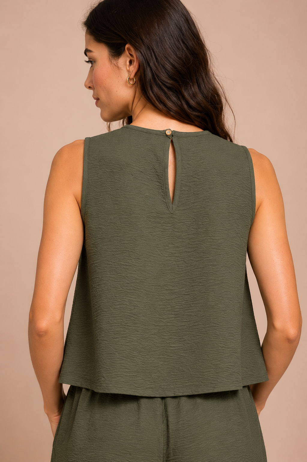 Textured Tank Top &amp; Wide Leg Pant Co-Ord Set