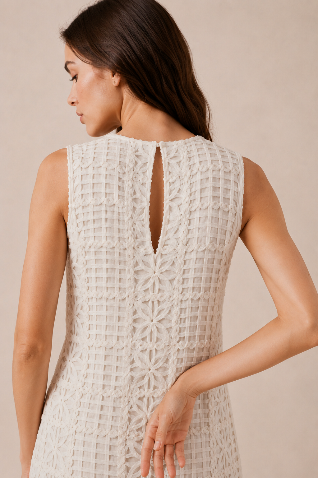 Textured Ribbon Maxi Dress
