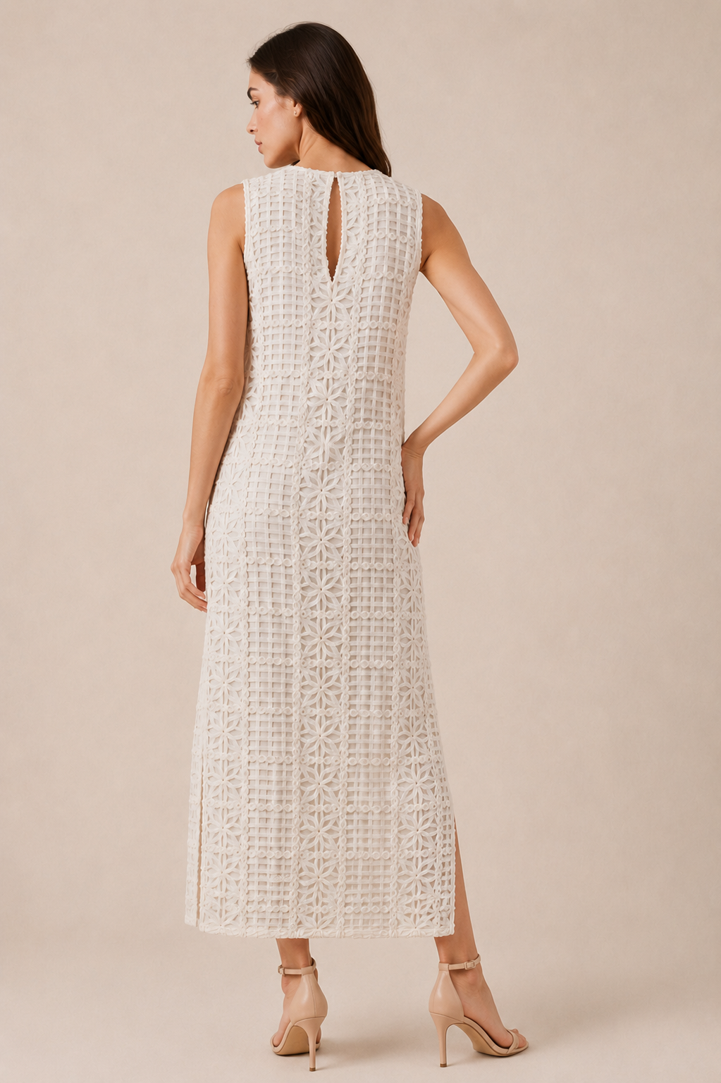 Textured Ribbon Maxi Dress