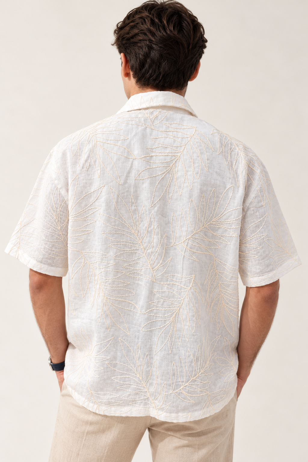 Off-White Botanical Embroidered Shirt