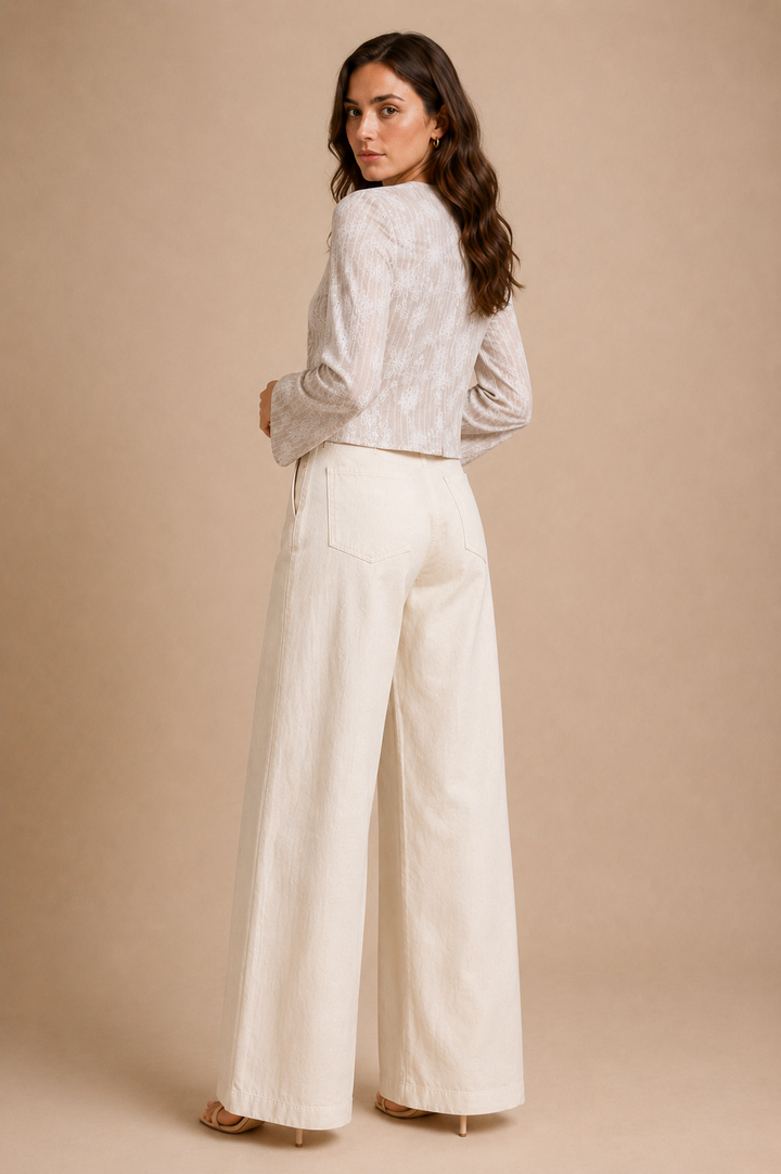 Floral Bell Sleeve Tie-Front Top