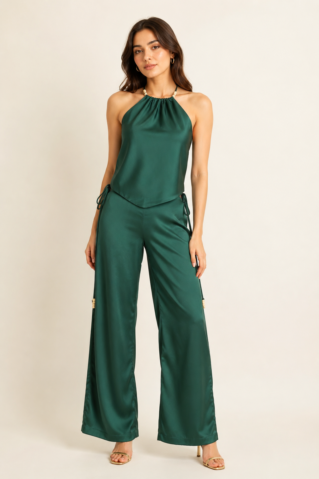 Emerald Halter Neck Co-Ord