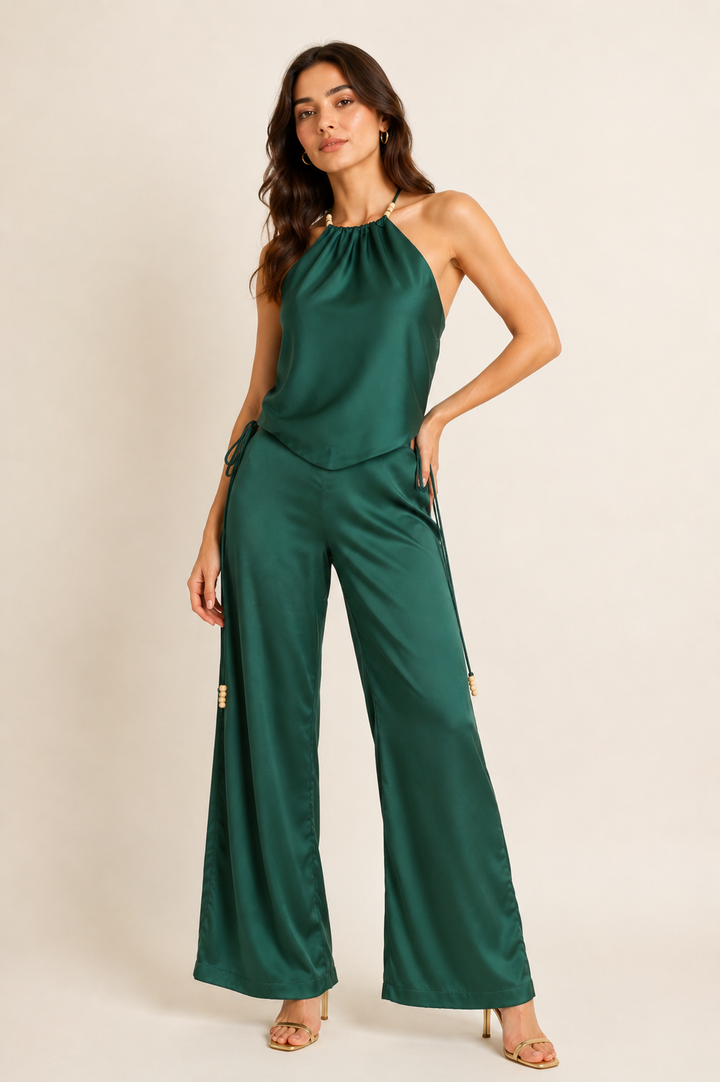 Emerald Halter Neck Co-Ord