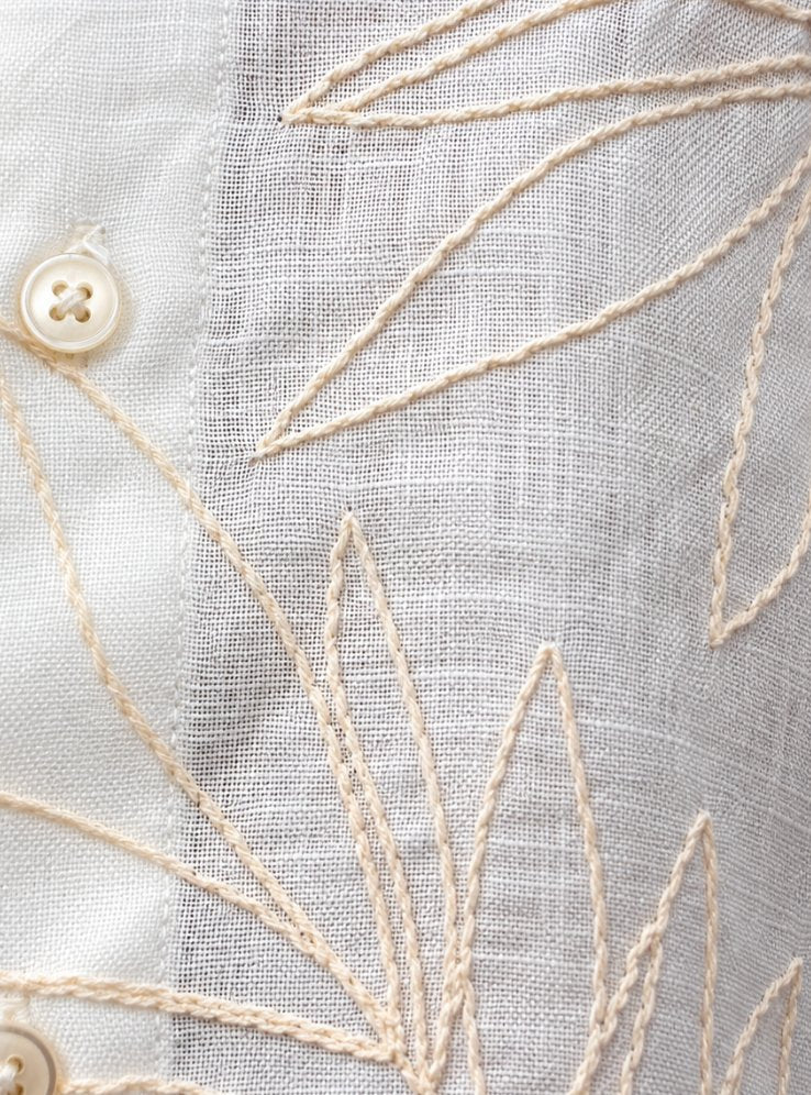 Off-White Botanical Embroidered Shirt