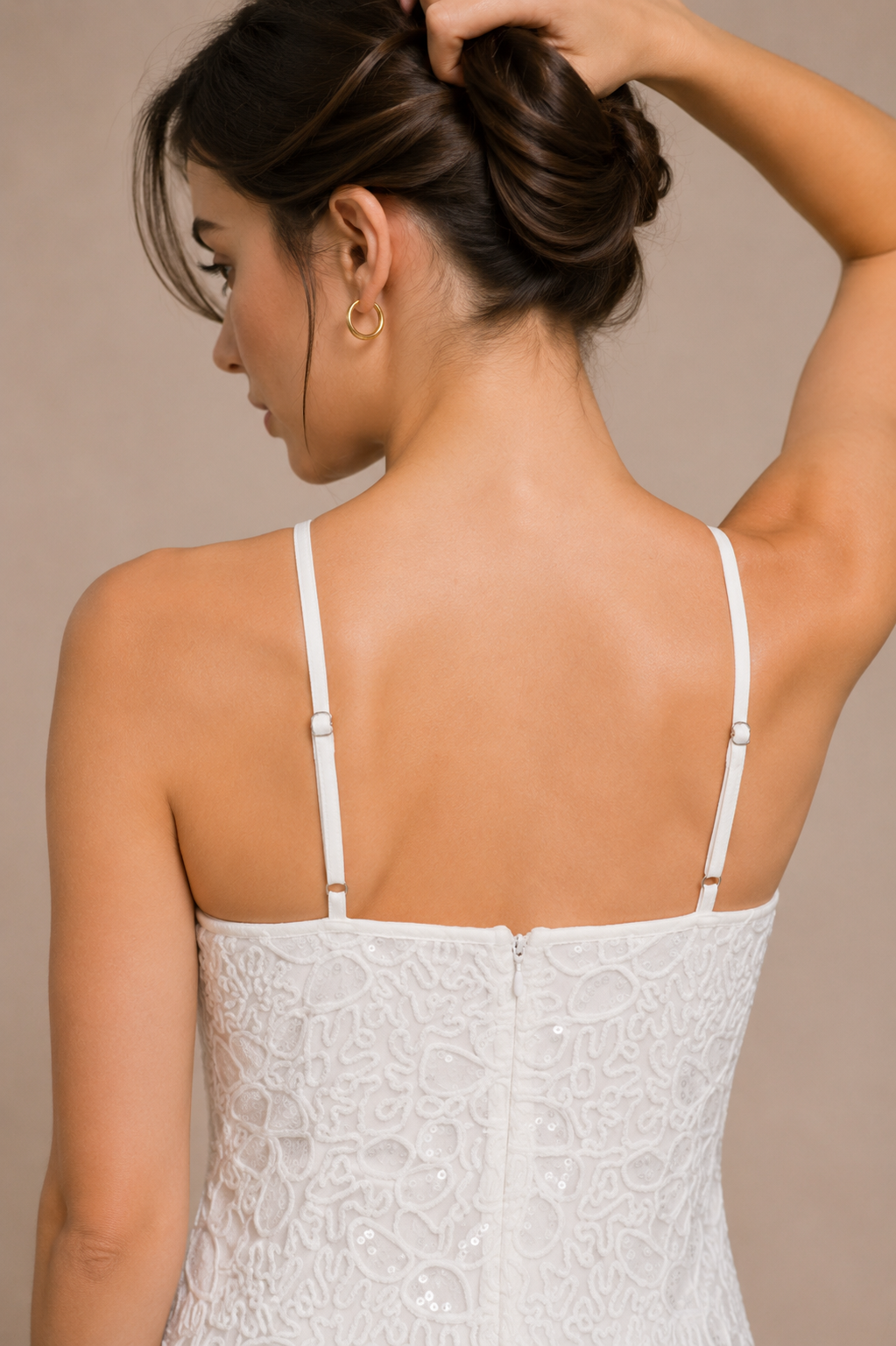 Sequin Mesh Halter Dress