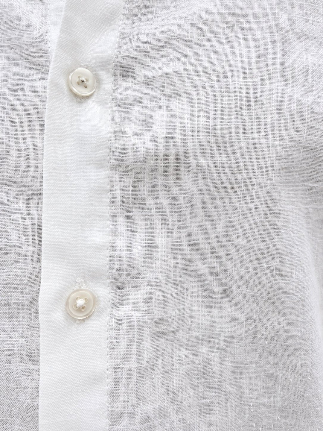 Classic White Ramie Cotton Shirt