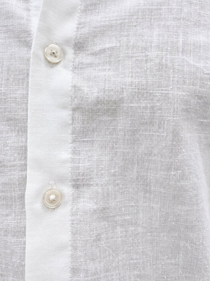 Classic White Ramie Cotton Shirt